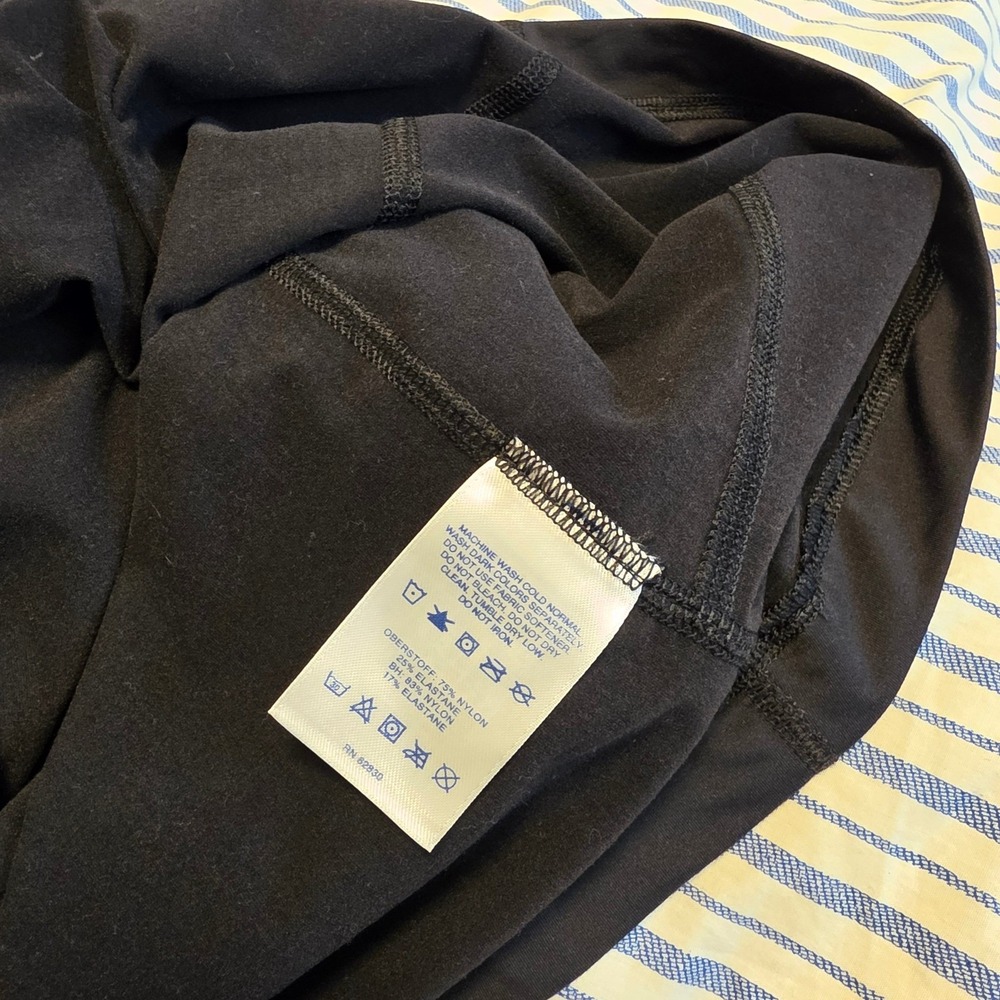 Lands' End Black Tonal Cross Back Active Dress Built-in Bra Medium 10-12 - Picture 9 of 10